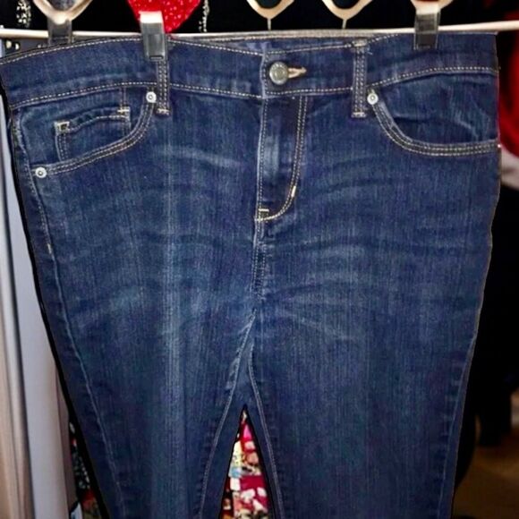 🍭 OLD NAVY Jeans Dark Blue Denim Adjustable Waistband 5 Pocket Skinny Girl’s 16 - Picture 9 of 16